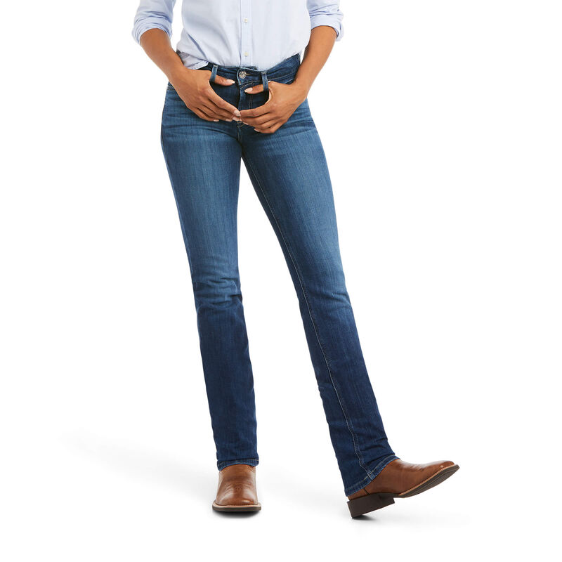 Ariat Jeans Damen - R.E.A.L. Perfect Rise Abby Straight DunkelBlau ( LGYFH-9736 )